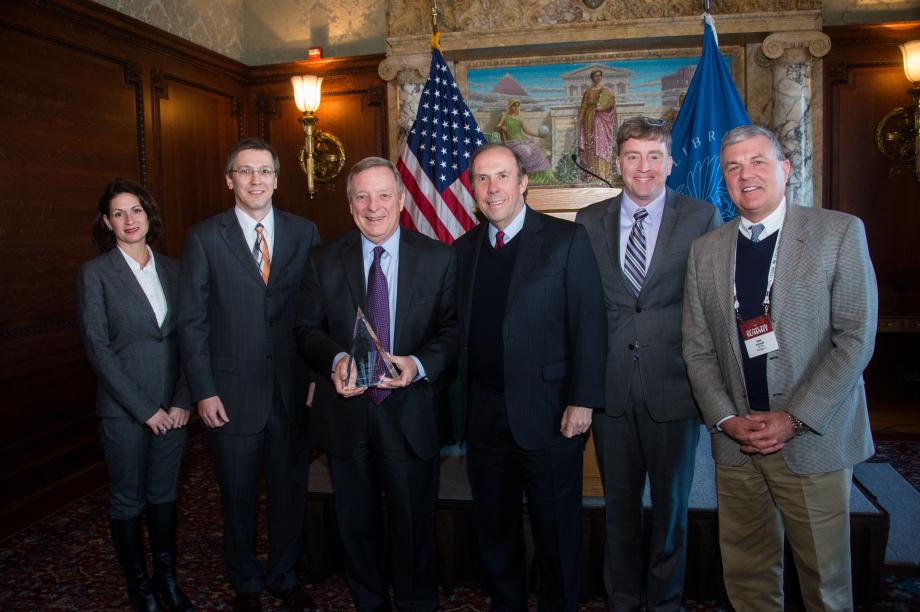 U.S. Senator Dick Durbin (D-IL) was awarded the Champion of Public Broadcasting Award from the Association of Public Television Stations today. Durbin has been a supporter of investments and programs in Congress that support local public television stations.